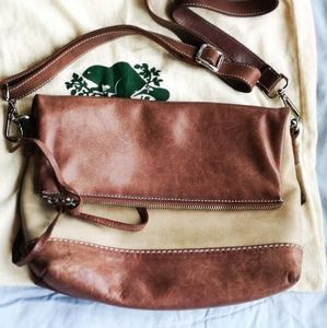 Roots Leather Tribe Crossbody Bag